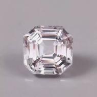 1.35Ct Натуральный розовый Кунцит 6мм ашер (Видео)
