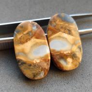 51.1Ct Натуральная Яшма Maligano пара 28*16мм