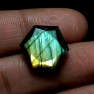 Exclusive! 14Ct Натуральный лабрадорит 16мм круг гексагон