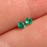 0.21Ct Изумруды натуральные пара 3мм класса АА++ (Афганистан)