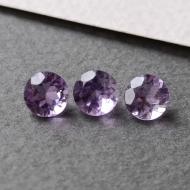 0.75Ct Натуральний аметист 5.7-5.8мм круг (ціна за 1шт)
