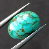 4.8Ct Натуральная необработанная Бирюза 14.2*10.3мм овал (не прессованная) 
