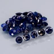 0.095Ct Насыщенный синий кашмирский сапфир 2.65мм круг (цена за 1шт)