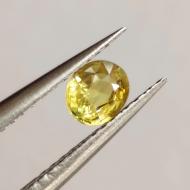 0.5Ct Натуральный Желтый полихромный Сапфир 5*4.1мм овал Видео 