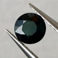 0.68Ct Натуральний темний зелено-синій сапфір 5мм круг Відео
