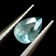 0.98Ct Натуральный голубой Montana сапфир 7*5мм (груша) Видео