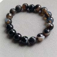 Браслет з Натурального Агату 18см (стрейч) "Сила і захист"