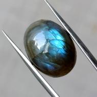 11.4Ct Рідкісний натуральний синій лабрадорит 16*12мм овал кабошон 