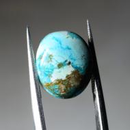 3.62Ct Натуральна блакитна Бірюза 11.3*9.6мм (не пресована), овал кабошон 