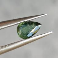 0.54Ct Натуральный зелёный сапфир груша 6*4мм 