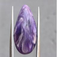 6.5Ct Натуральный Чароит груша кабошон 20.3*9.5мм