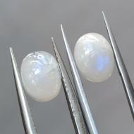 5.1Ct Натуральний Місячний камінь (Адуляр) пара 9.2*7.3мм овал кабошон
