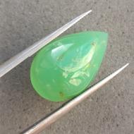 5.2Ct Натуральный Хризопраз 15*9.5мм груша кабошон