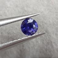 0.2Ct Натуралтныц полихромный фиолетово-синий сапфир 3.4мм круг 