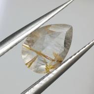 1.5Ct Рутиловый кварц 10*7мм огранка груша