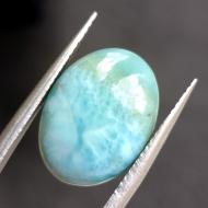 7.7Ct Натуральный Доминиканский Ларимар 16*12мм кабошон