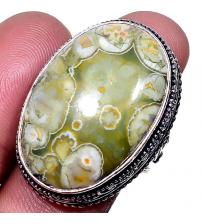 Серебряное кольцо с камнем Риолит в Античном стиле 18р