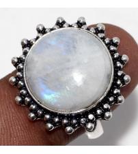 Серебряное кольцо с огромным лунным камнем 18.5р
