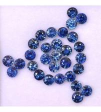 0.048Ct Натуральный сине-голубой сапфир 2.2мм круг (цена за 1шт)