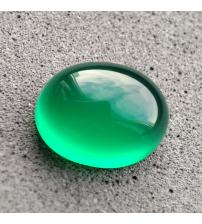 2.6Ct Натуральный зелёный Оникс 9.9*7.8мм овал кабошон