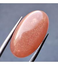 15.8Ct Індійський персиковий місячний камінь (Адуляр) - 25*14мм кабошон