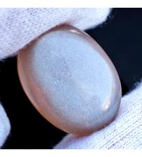 20.4Ct Редкий Индийский дымчато- персиковый Лунный камень (Адуляр) - 24*17.7мм кабошон