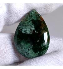 24.7Ct Натуральний моховий агат 29.5*21мм кабошон