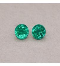 0.22Ct Смарагди натуральні пара Класу ААА++ 3мм круг 
