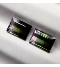 E[clusive! 3.59CT Пара Натуральних Кавунових турмалінів 8.5*6мм (Відео)