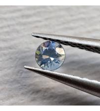 0.17Ct Натуральний світло-блакитний сапфір 3мм (круг) Відео