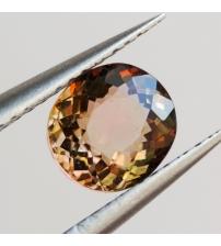 1.4CT Натуральний поліхромний Турмалін 7.4*6.7мм (відео)