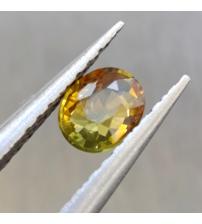0.41Ct Натуральний Жовтий поліхромний Сапфір 4.8*3.9мм овал Відео 