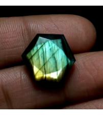 Exclusive! 14Ct Натуральный лабрадорит 16мм круг гексагон