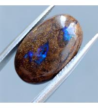 10.8CT Натуральний Болдер Опал з Австралії (відео) 18.4*11.8мм
