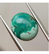 4.65Ct Натуральна Бірюза 12*10мм (не пресована), овал кабошон 