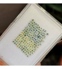 0.024Ct Натуральный зеленый сапфир 1.5мм круг (цена за 1шт) 