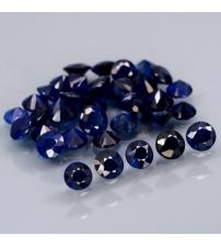 0.095Ct Насыщенный синий кашмирский сапфир 2.65мм круг (цена за 1шт)