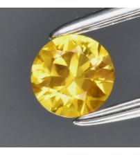 0.29Ct Натуральный Желтый Сапфир 4мм круг Видео