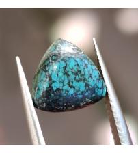 3.2Ct Натуральная Бирюза 10*10мм триллион кабошон (не прессованная) 