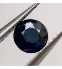 0.76Ct Натуральный тёмно-синий сапфир 5мм круг (Видео)