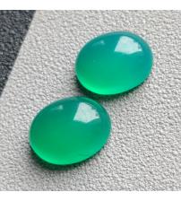 5.6Ct Пара зелёных Ониксов 10*8мм овал кабошон