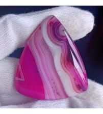 84Ct Рожевий Агат камінь-кулон 47*40мм (Ботсвана)