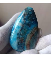 97.7Ct Блакитний Агат камінь-кулон 57*34мм (Ботсвана)