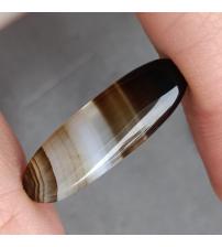 11.2Ct Натуральный полосатый черно-коричневый Агат 29.8*9.6мм