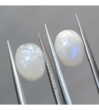 5.1Ct Натуральний Місячний камінь (Адуляр) пара 9.2*7.3мм овал кабошон
