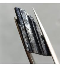 6.6CT Необработанный черный Турмалин шерл 21*9мм (без огранки) 