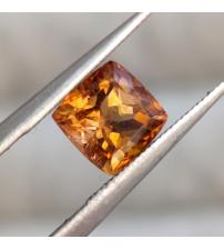 1.0CT Натуральный оранжевый турмалин 5.2мм (кушон) Видео