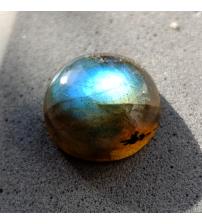 8.3Ct Натуральний лабрадорит спектроліт 13мм круг кабошон 8.3Ct Натуральний лабрадорит спектроліт 13мм круг кабошон
