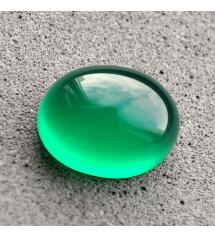 2.6Ct Натуральный зелёный Оникс 9.9*7.8мм овал кабошон