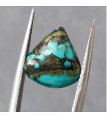 6.8Ct Натуральная Аризонская Бирюза 13.4*12.4мм груша (не прессованная) 